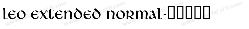 Leo Extended Normal字体转换